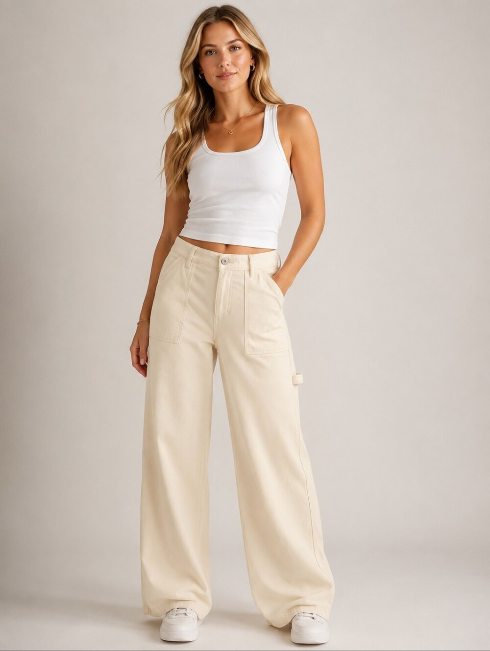 ❤️ NWT! AMERICAN EAGLE SUPER HIGH RISE BAGGY WIDE LEG UTILITY JEANS / PANTS, 16 - Picture 1 of 8
